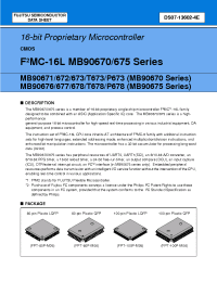 Datasheet MB90672PF manufacturer Fujitsu